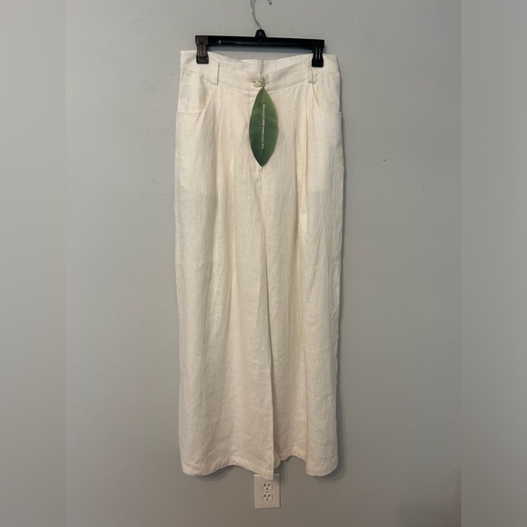 FARM Rio Cream Wide-Leg Pants - Picture 1 of 8